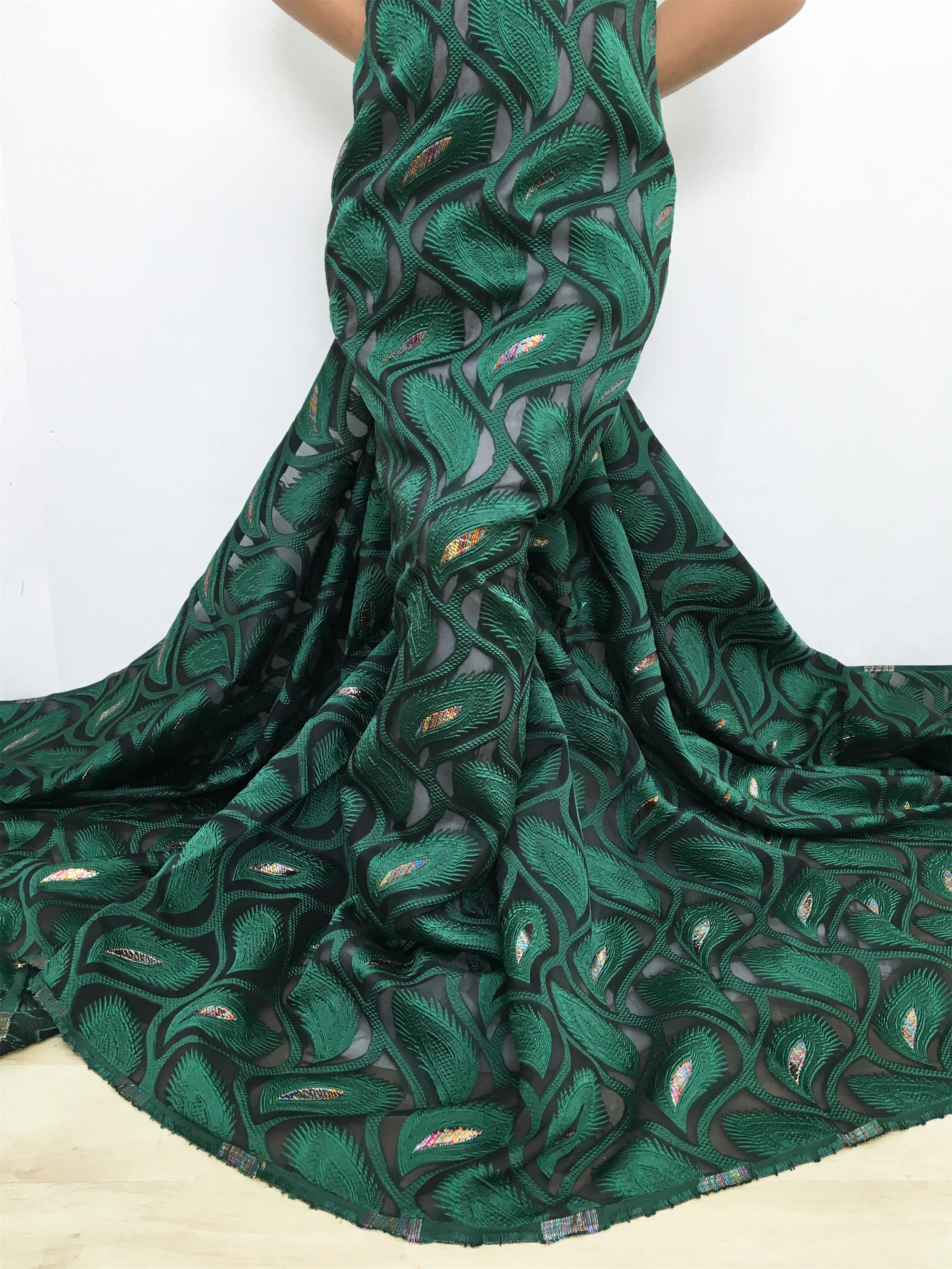 الأزرق الملكي النيجيري الديباج الأورجانزا أقمشة الدانتيل 2025 أحدث قماش دانتيل جاكار الأفريقي للمساء حفلة موسيقية فساتين النساء الفاخرة