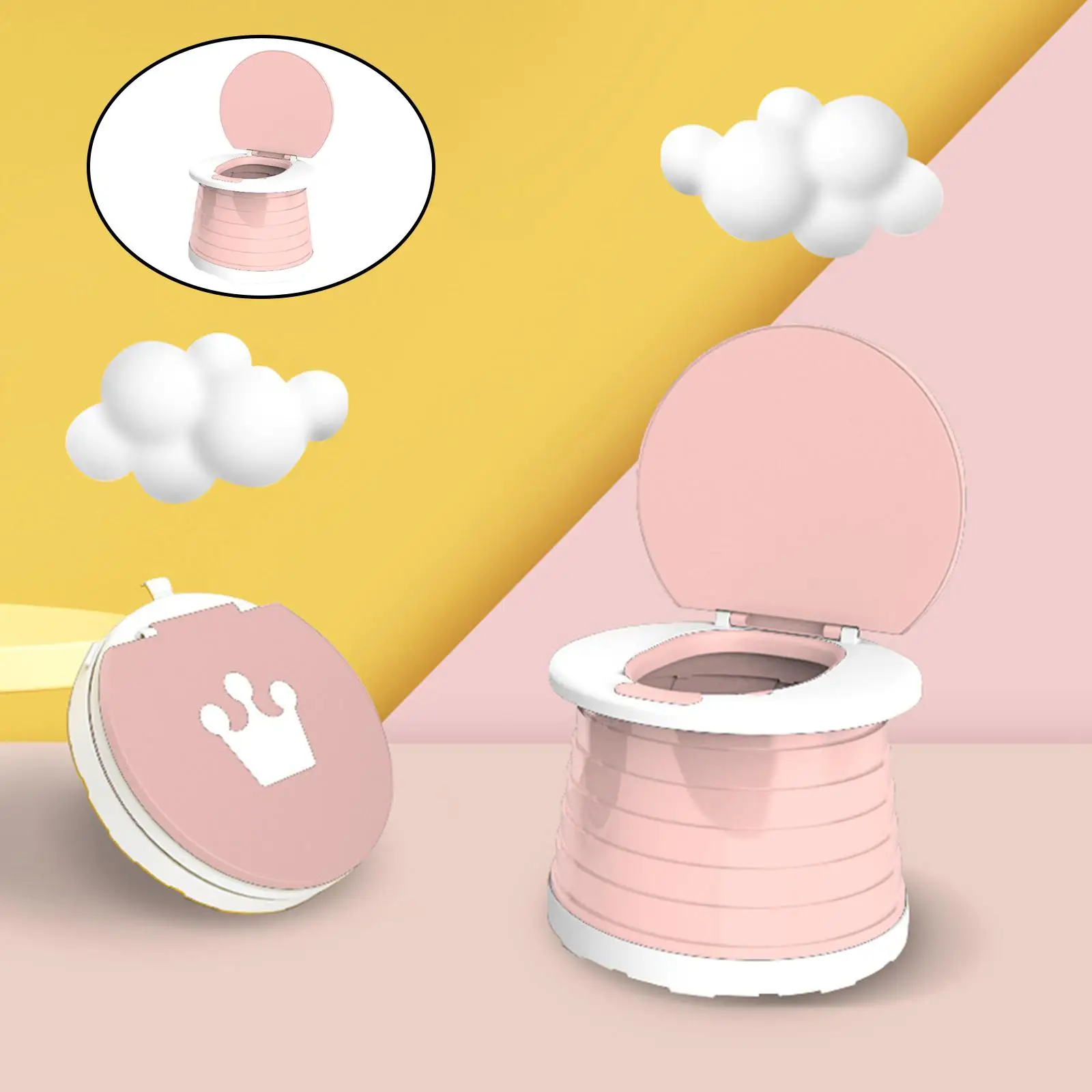 Siège de toilette pliant pour enfants, portatif, léger et compact