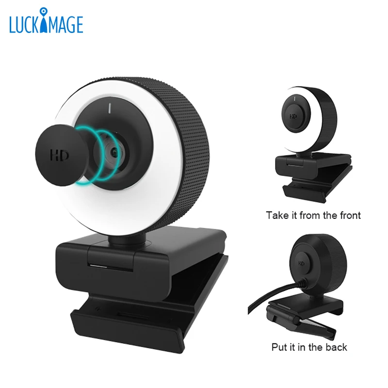 1080P  HD Webcam USB Autofocus Computer Camera HD Wide 360 Degrees Live Broadcast Meeting AF With Magnetic Privacy Cover