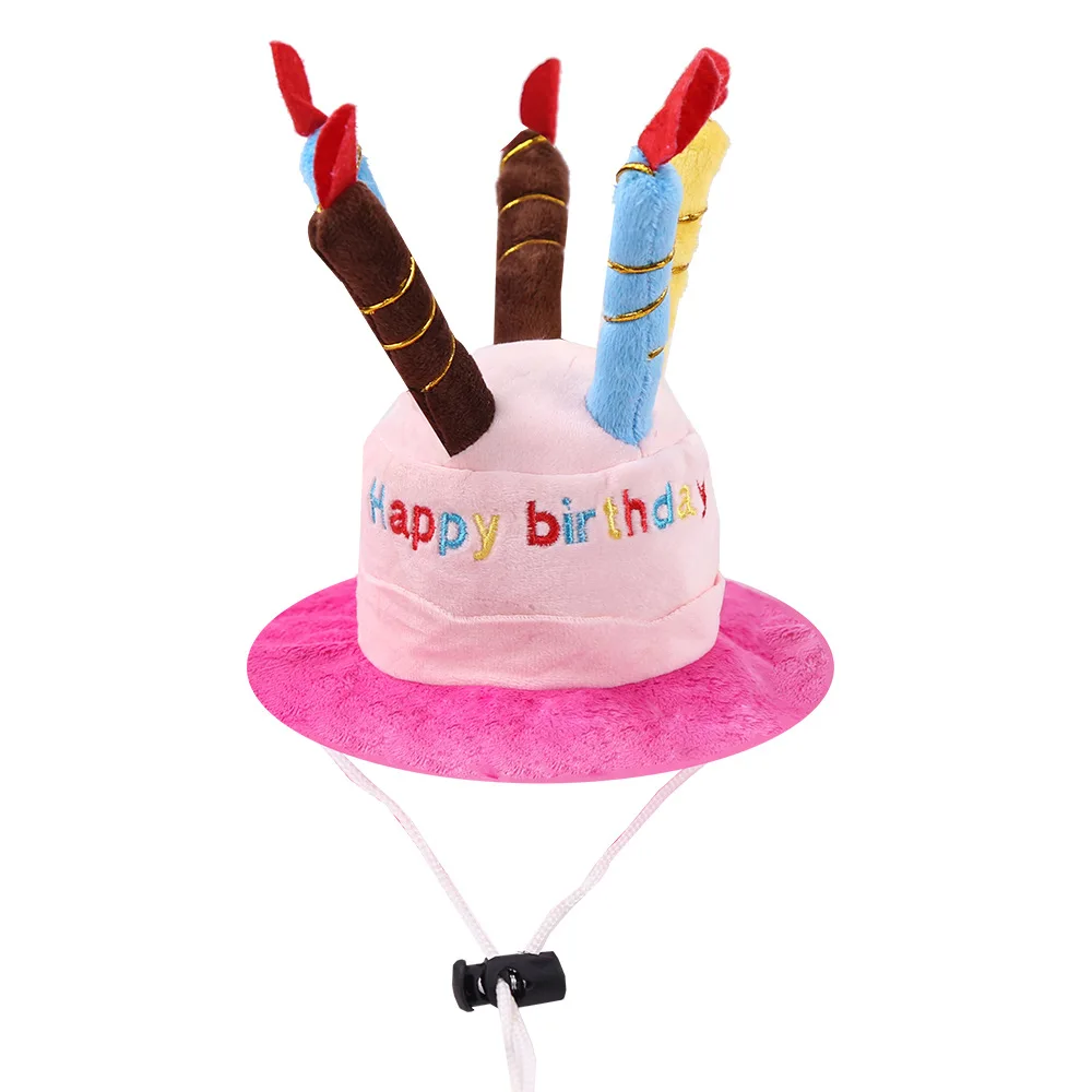 Cappello di compleanno per cani per cani gatti forniture per cani regalo per animali cappello per cani cappello per torta di compleanno per cani accessori per copricapo con design a candela