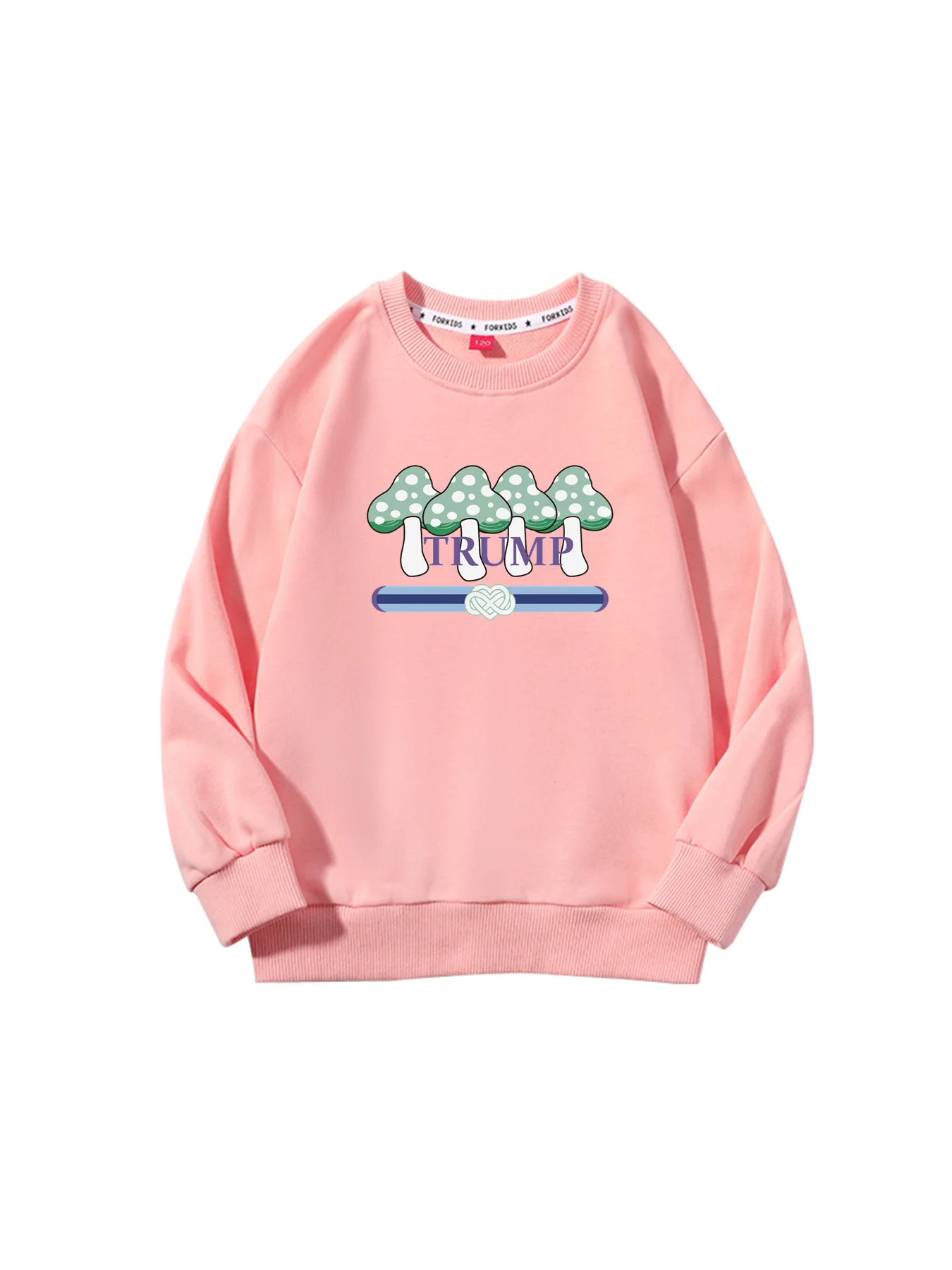 Cute Kids Spring Clothes Cotton Girls Sweatshirt Cartoon Mushroom Letter Print Pullover Casual Wear Fall Sweet Children Hoodies