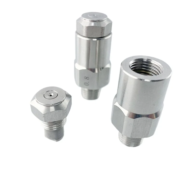 Stainless steel low pressure fine atomizing nozzle cooling, dust removal, humidification and anti-blocking nozzle