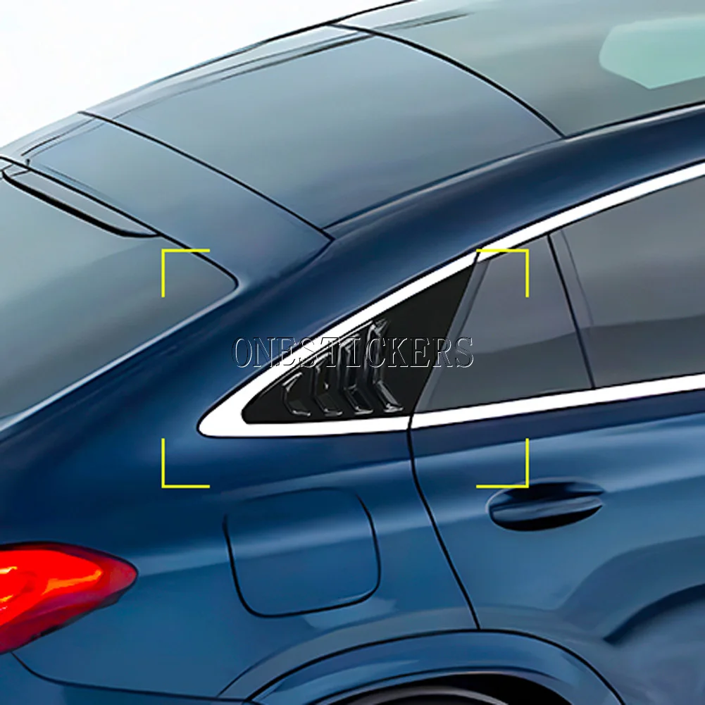 For Mercedes Benz GLE Class Coupe C167 GLE350 400 450 AMG GLE53 2020-2022+ Car Rear Window Triangle Shutter Louver Trim Cover