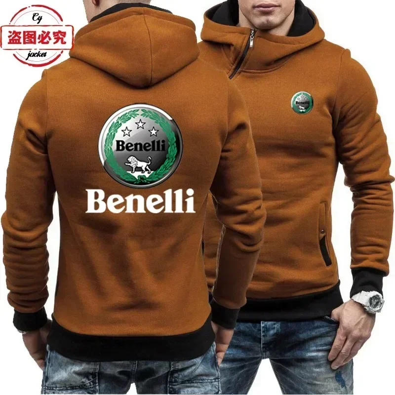 European size Benelli Motorcycle Logo Motorcycle Jacket Racing Suit Loose Men's Top Casual Sweater Hoodie Group Suit