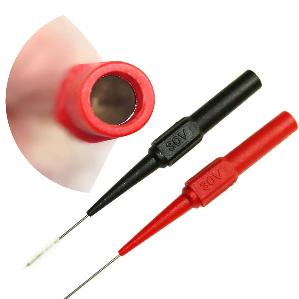 

15Pcs Auto Test Leads Color Coded Ultra-Fine 0.7mm Banana Plug to Alligator Clip Probes for Car Maintenance Diagnostics Testing