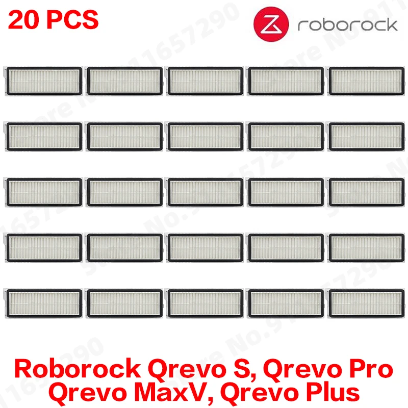 Roborock Qrevo S, Qrevo Pro, Qrevo MaxV, Qrevo Plus onderdelen: hoofdrol, zijborstel, filter, dweilpad, doek, stofzak