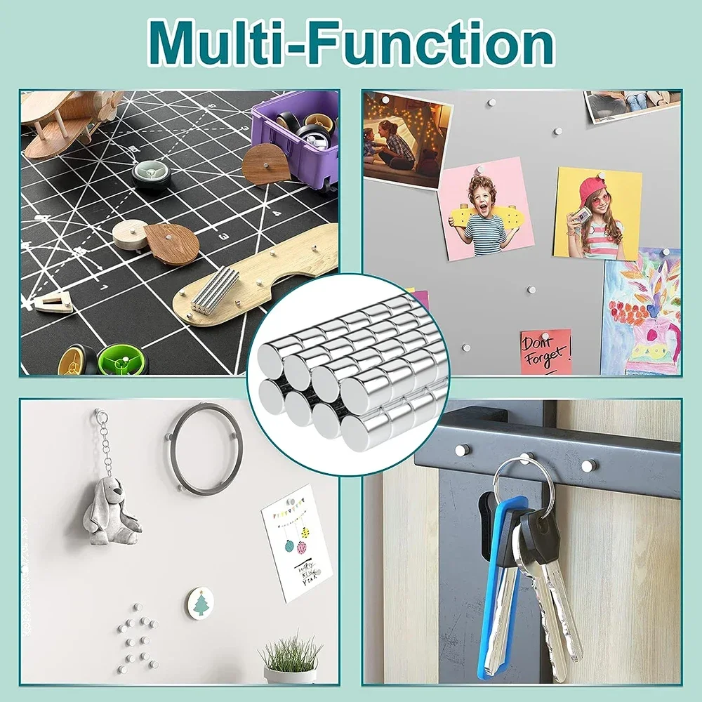 40/200pcs 3x3mm Fridge Magnets for Fridge Office