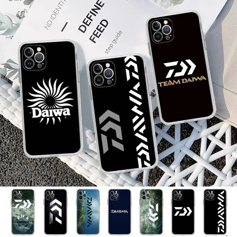 

Fishing Gear Brand D-Daiwa Logo Phone Case For IPhone 17 16 15 14 13 12 11 Pro Max Plus Soft Cover Personalized DIY