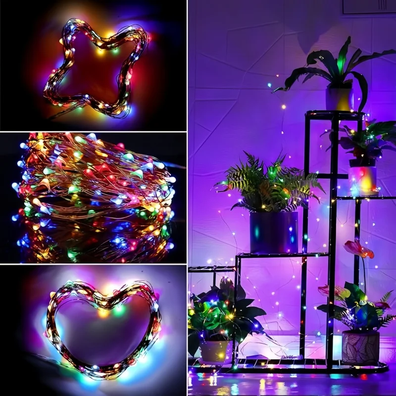 1/5/10 Package Fairy Light String LED Copper Wire String Light 1/2/3/5/10M Battery Powered Bedroom Garden Party Wedding Decorati