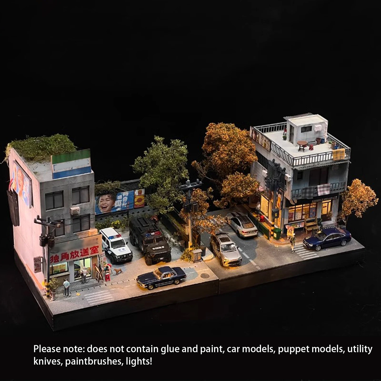 1/64 City Scene Simulation Model High Quality Modern Stereoscopic Scene Hobby DIY Children's Toy Model Accessory