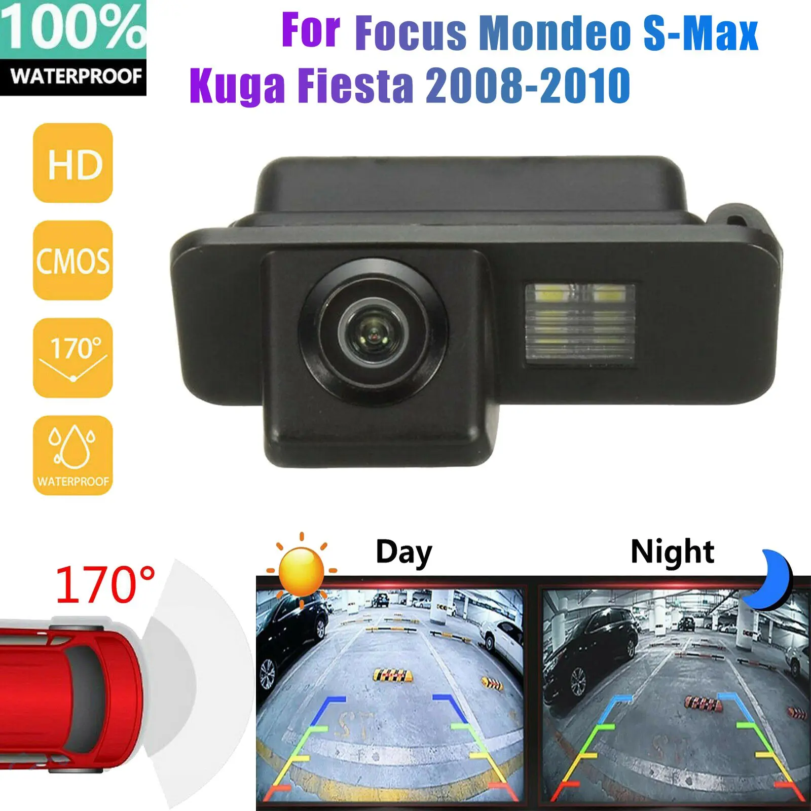 For Focus Mk2 Mondeo Kuga Fiesta 2008-2010 Rear View Camera Backup Camera Reverse Parking Camera Night Vision