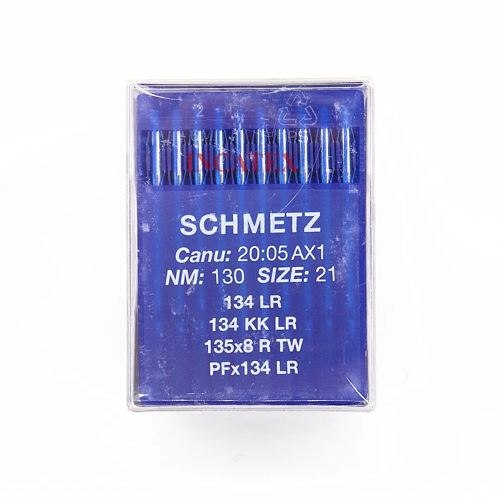 100 Pcs Genuine Schmetz Needle 134 LR 134 KK LR 135x8 R TW PFx134 LR Nm 120/19 130/21 140/22 For Industrial Sewing Machine