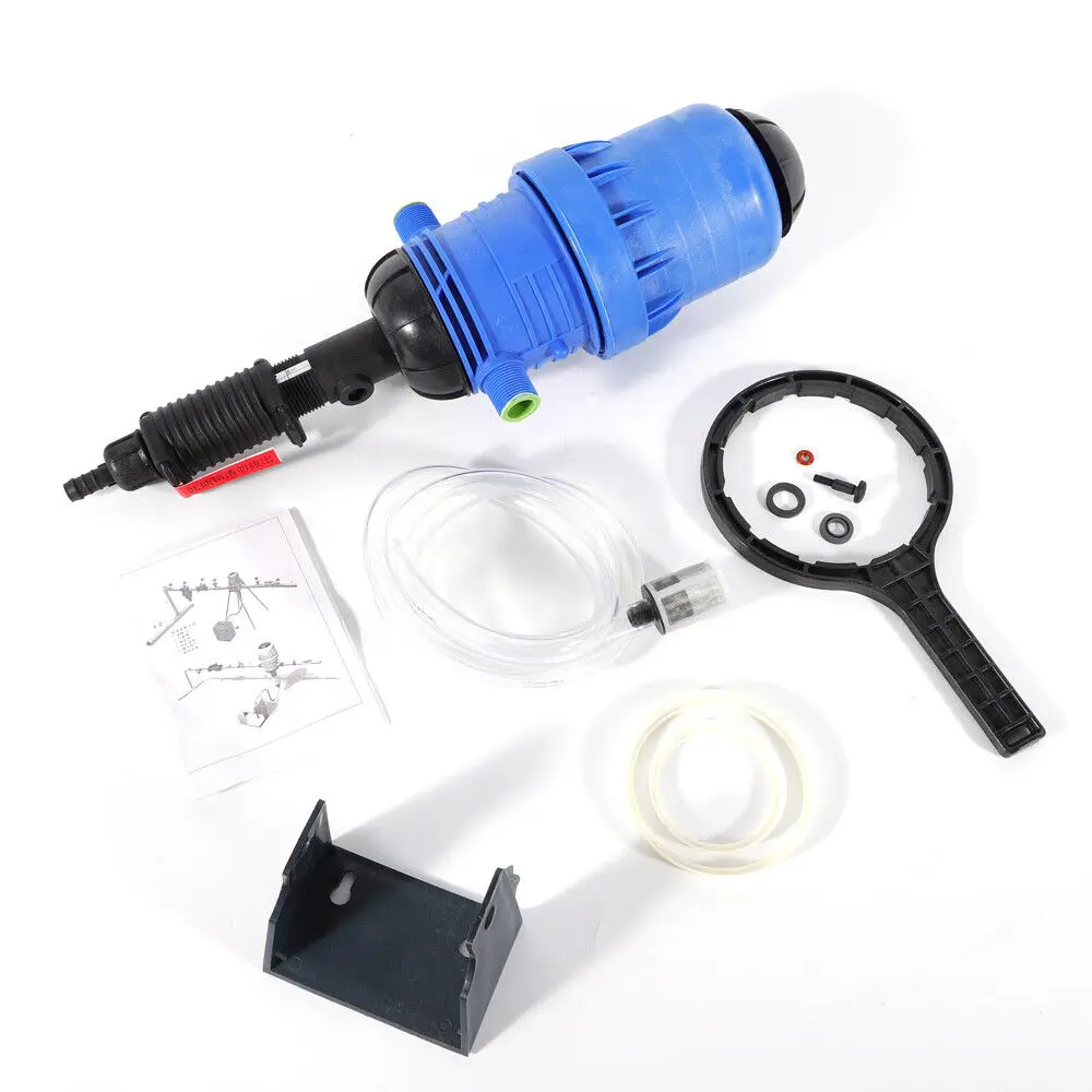 

Automatic Fertilizer Injector Water Powered Chemical Liquid Doser Dispenser Blue