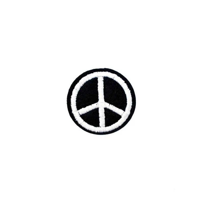 World Peace Sign (Size:2.9cm) Cloth Badge Mend Decorate Patch Jeans Jackets Bag Shoes Clothes Apparel Sewing Decoration Applique