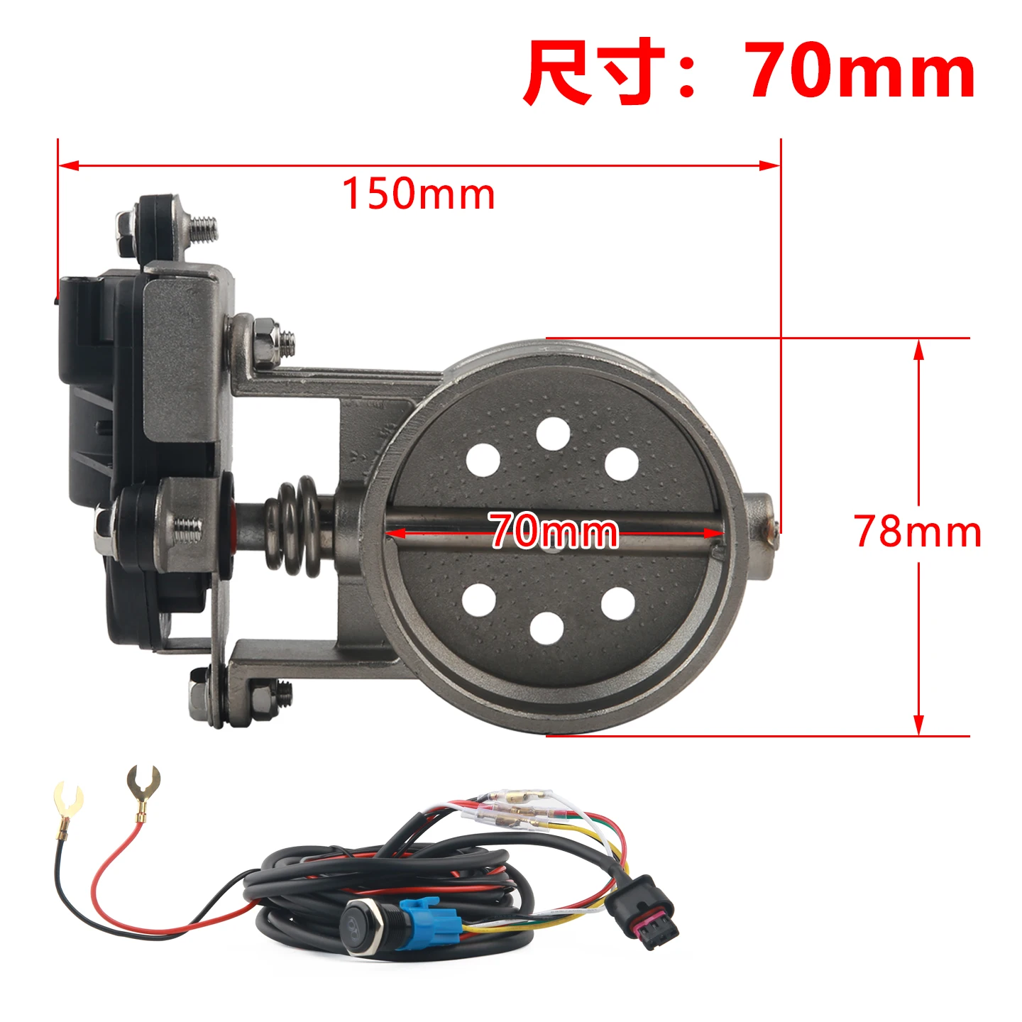 Motorfiets uitlaatpijp systeem locomotief geluiddichte roestvrijstalen klep elektronische schakelaar knop controle 51/60/63/70/76mm