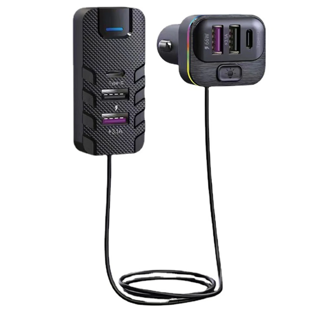 

USB Car Charger Car Charger 12-24V Car Charger Fast Charger Multi USB Car Charger Suitable For 66W Fast Charging