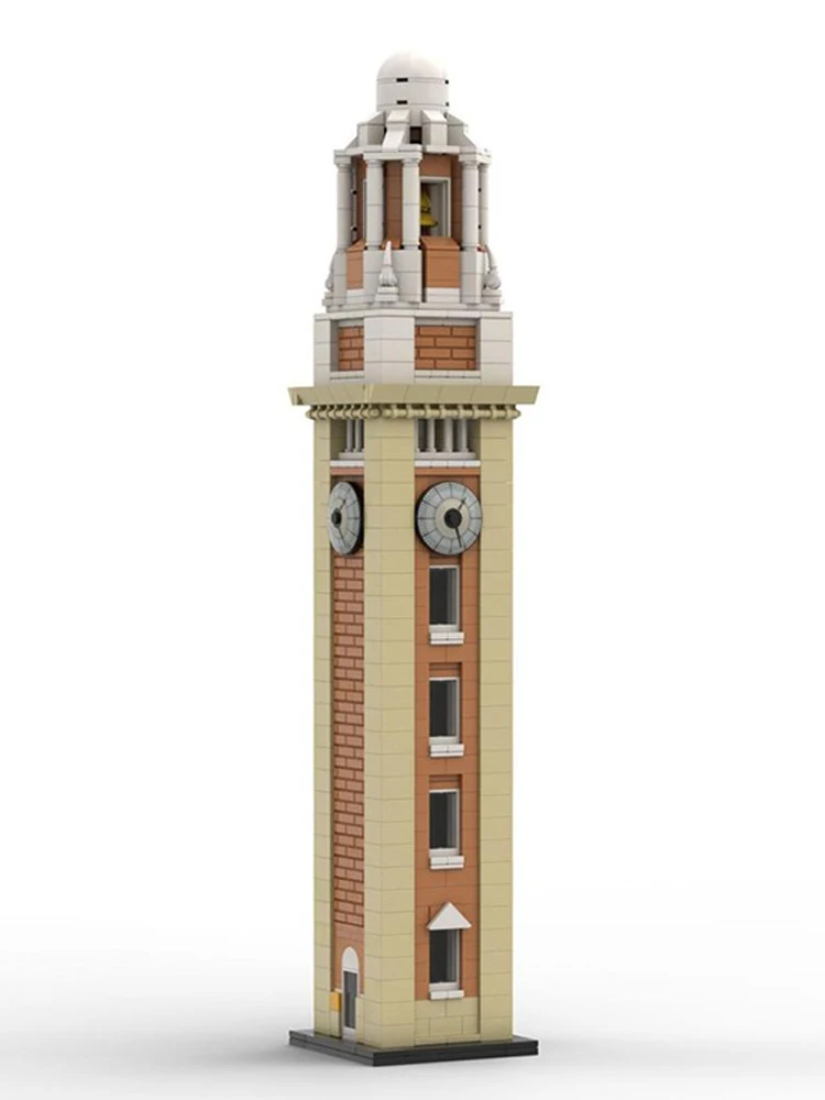 965pcs 시계탑 건물 하우스 빌딩 세트, 도시 아파트 매장 건축 모듈식 빌딩 블록 모델 키트, 선물