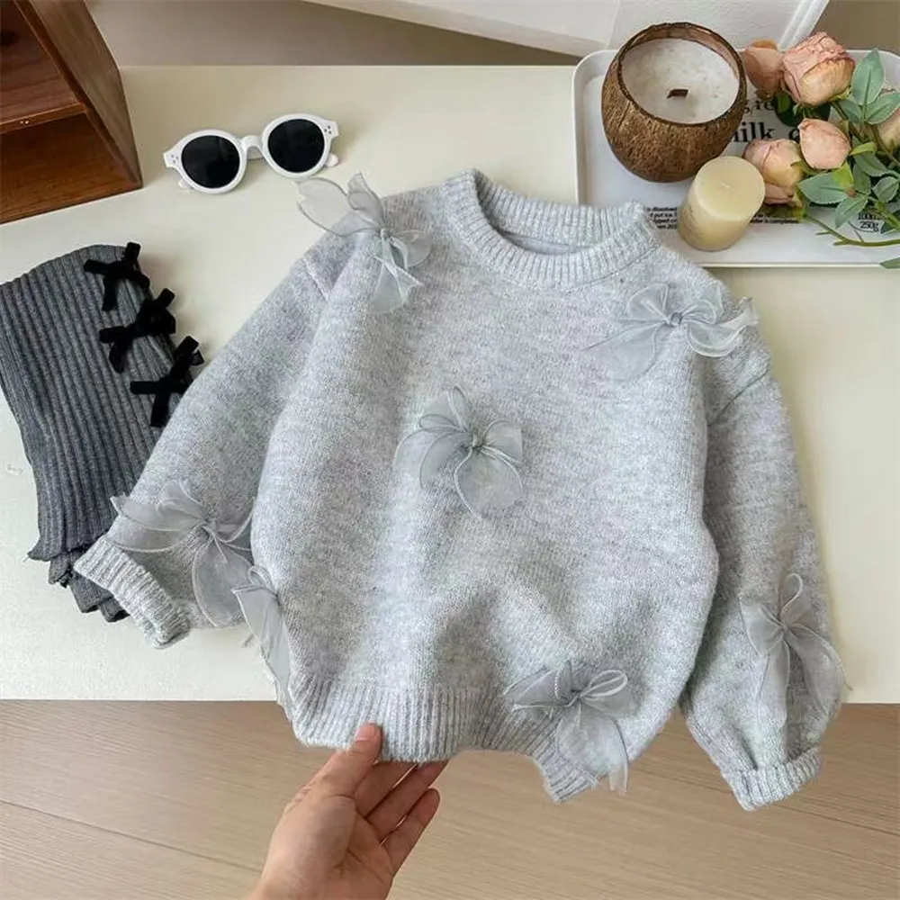 Clothing Autumn New Girl Baby Toddler Winter Fashion Sweet Kid Princess Knitted Sweater