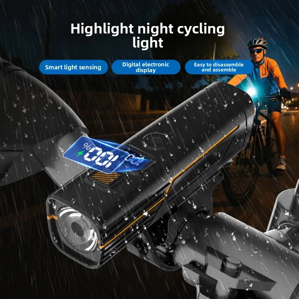 スマートバイクヘッドライト ライトセンサー付き USB C 充電式カットオフビームパターン バッテリーインジケーター 防水サイクリングライト
