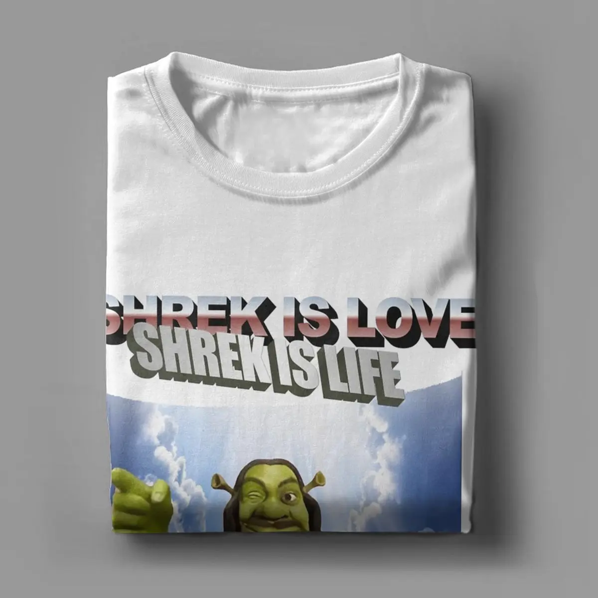 Funny Shreks Is Love Apparel Shirt for Men Women Humor Jesus Meme Novelty 100% Cotton Graphic Printing Tee Shirts