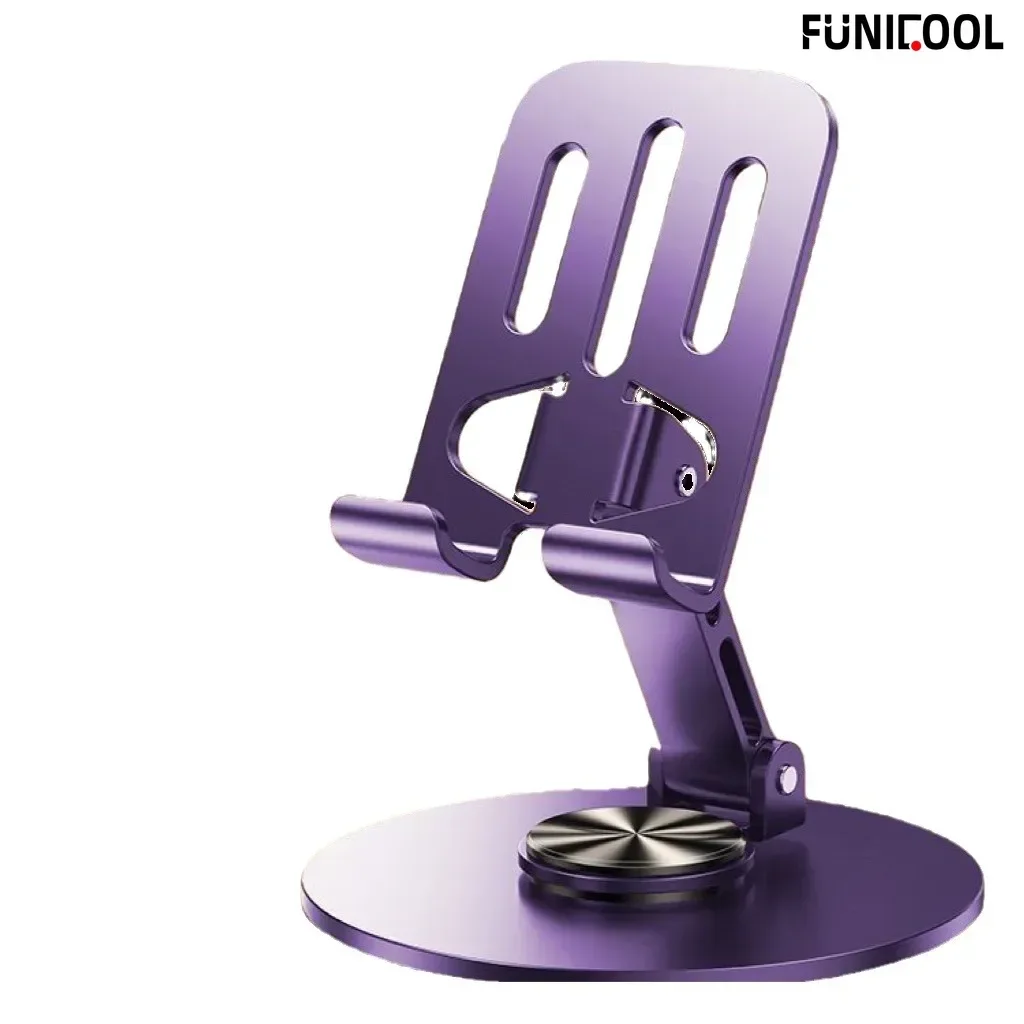 حامل هاتف محمول قابل للتعديل من Funicool لمكتب سطح المكتب حامل هاتف محمول معدني قابل للطي يدعم iPhone 16 15 14 Pro Max Plus #5