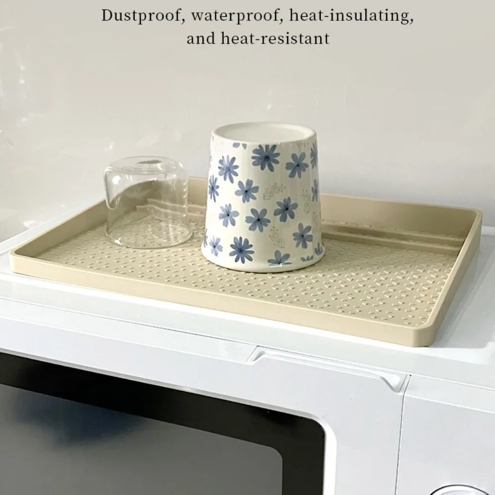 

Counter Protection Silicone Tableware Mat Heat-resistant Non-slip Bar Counter Mat Soft Waterproof Storage Tray Coffee Bar