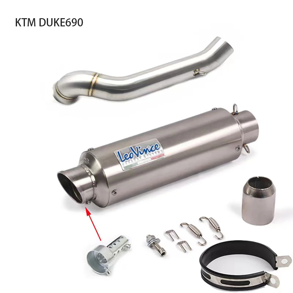 Rafesno The LeoVi motorcycle exhaust pipe is used in the KTM DUKE690 modified midsection tail exhaust kit