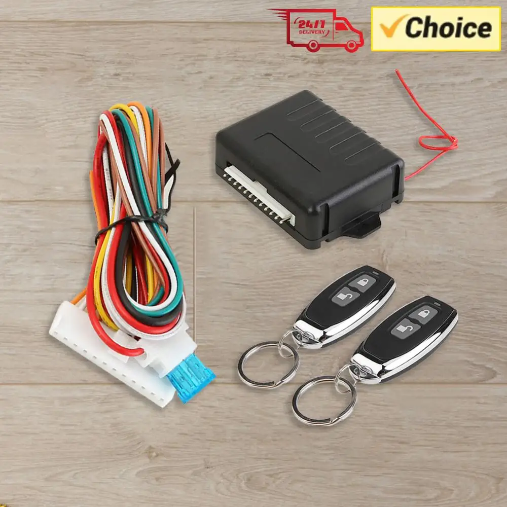 Keyless Entry Alarm System with Remote Control Keychain Central Kit System Button 433.92MHz Door Lock Keyless Entry System