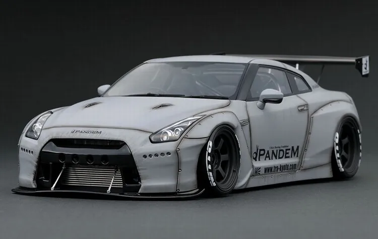 IG 1:18 Pandem R35 GT-R Matt Gray 2 JDM Simulation Limited Edition Resin Metal Static Car Model Toy Gift