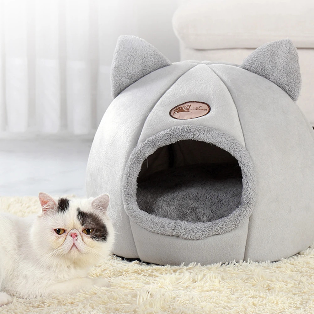 New Deep Sleep Comfort In Winter Cat Bed Iittle Mat Basket Small Dog House Products Pets Tent Cozy Cave Nest Indoor Cama Gato