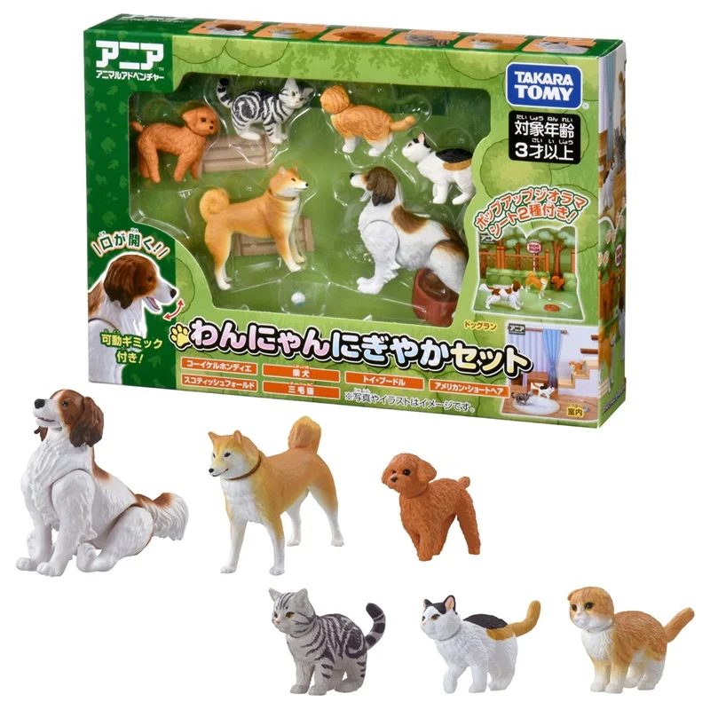 

Original Takara Tomy Tomicawild Simulation Animal Pet Model Shiba Inu Kitten Toy Orangutan Model For Children Toy Gift