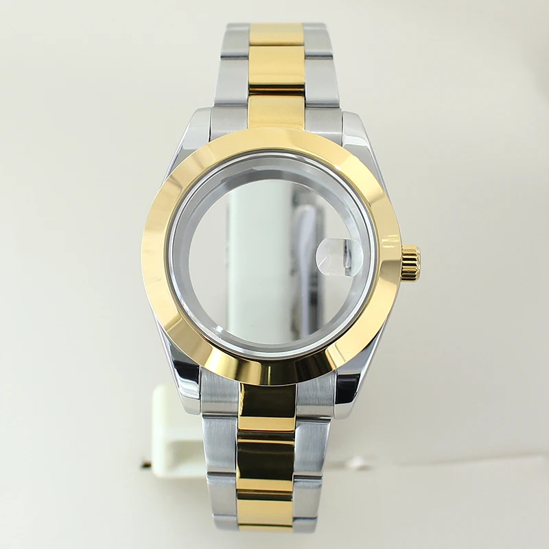 

39mm/36mm Bevel Edge bezel Watch Case Bracelet Sapphire Glass for DJ SK NH35 NH36 NH70 NH72 Miyota 8215 8205 Movement 29mm Dial