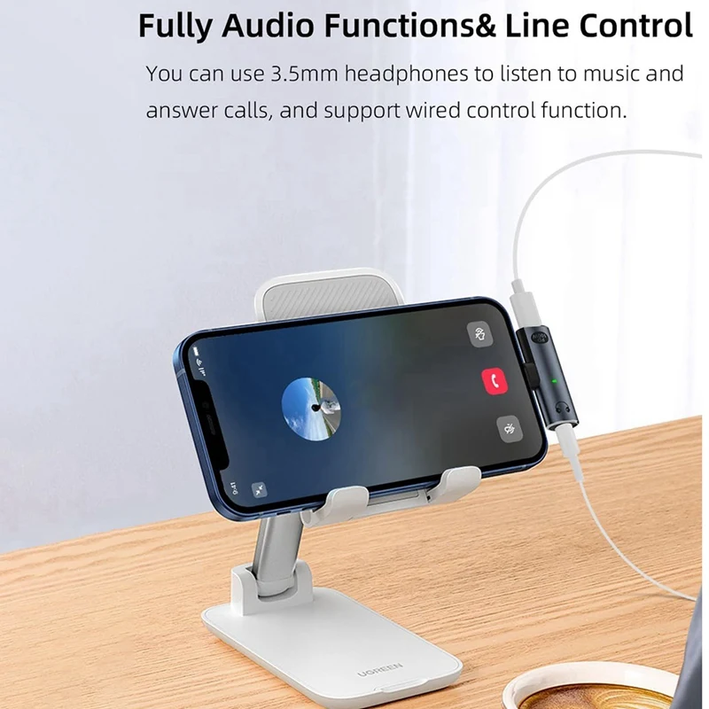 USB C naar audio-aansluitingadapter met 100 W snel opladen, 2-in-1 USB C naar 3,5 mm vrouwelijke hoofdtelefoon voor Type C-interfaceserie