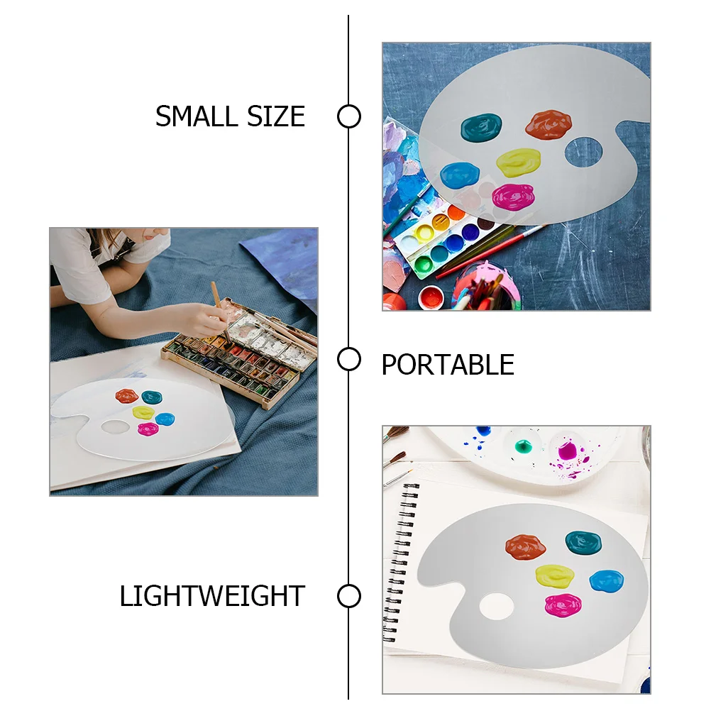 Acrylic Palette Makeup Mixing with Metal Spatula Foundation Nail Stamping Polish for Stick Plate Blending