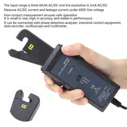 ETCR017AD ETCR007AD High Accuracy AC/CD Leakage Clamp Current Sensor Range 0mA~50.0A Line voltage 600V Non-contact Detector