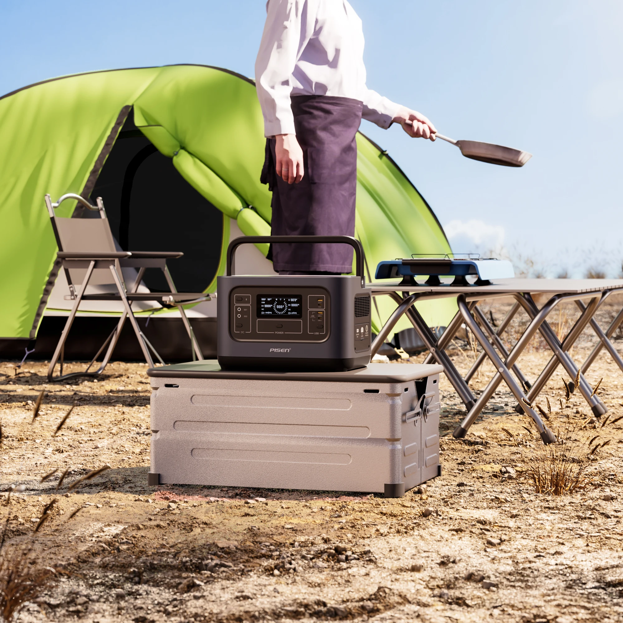 Lifepo4 1000Wh 1kw Solar Power Station Off Grid Safety 1000W Portable Solar Generator Wireless Charging For Outdoor