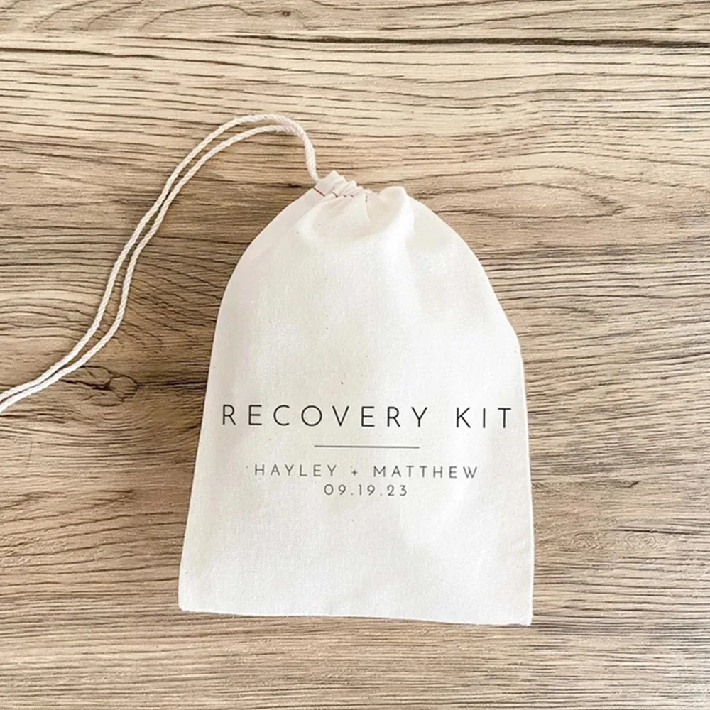 25pcs Custom Wedding Hangover Kit Bags,Wedding Favor Bags,Wedding Recovery Kit,Survival Kit,In Sickness and Health,Gift bags