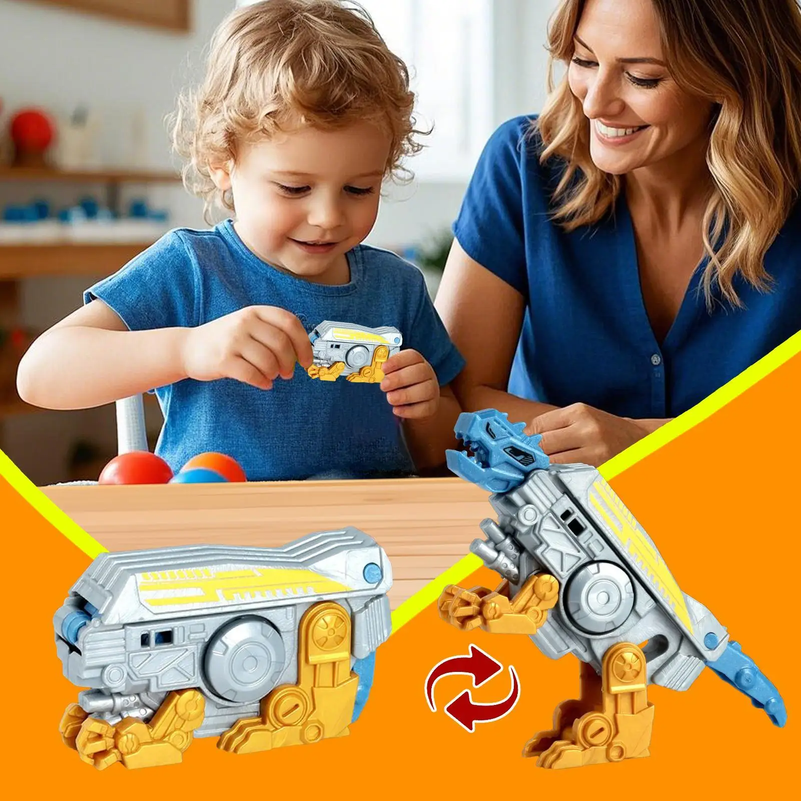 Transforming Toys Transformable Dinosaur Fingertip Fidget Toys Sensory Games for Role-Play Toddler Kids Daily Travel Classroom