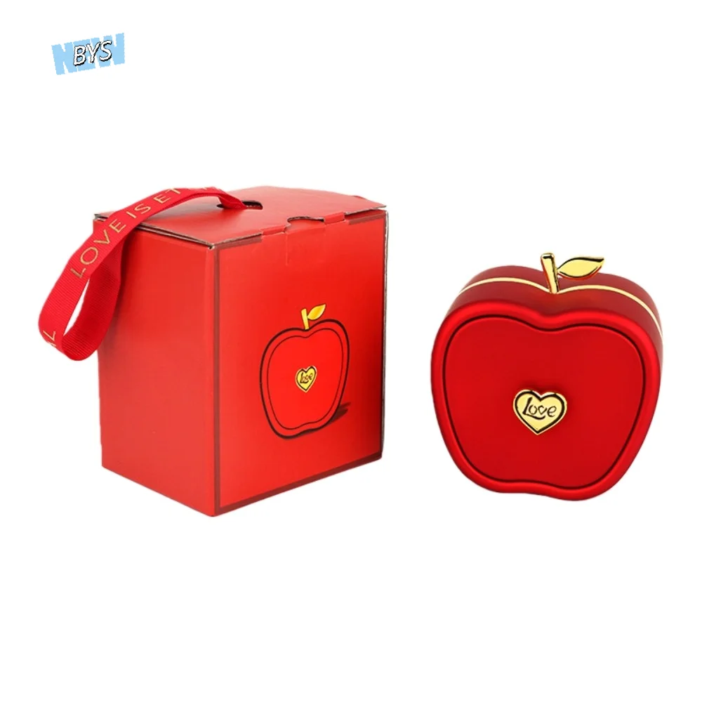 

Пластиковая шкатулка для украшений в форме фрукта, романтическая подарочная коробка для украшений, выдвижная коробка-органайзер LOVE для демонстрации украшений, подарок на годовщину