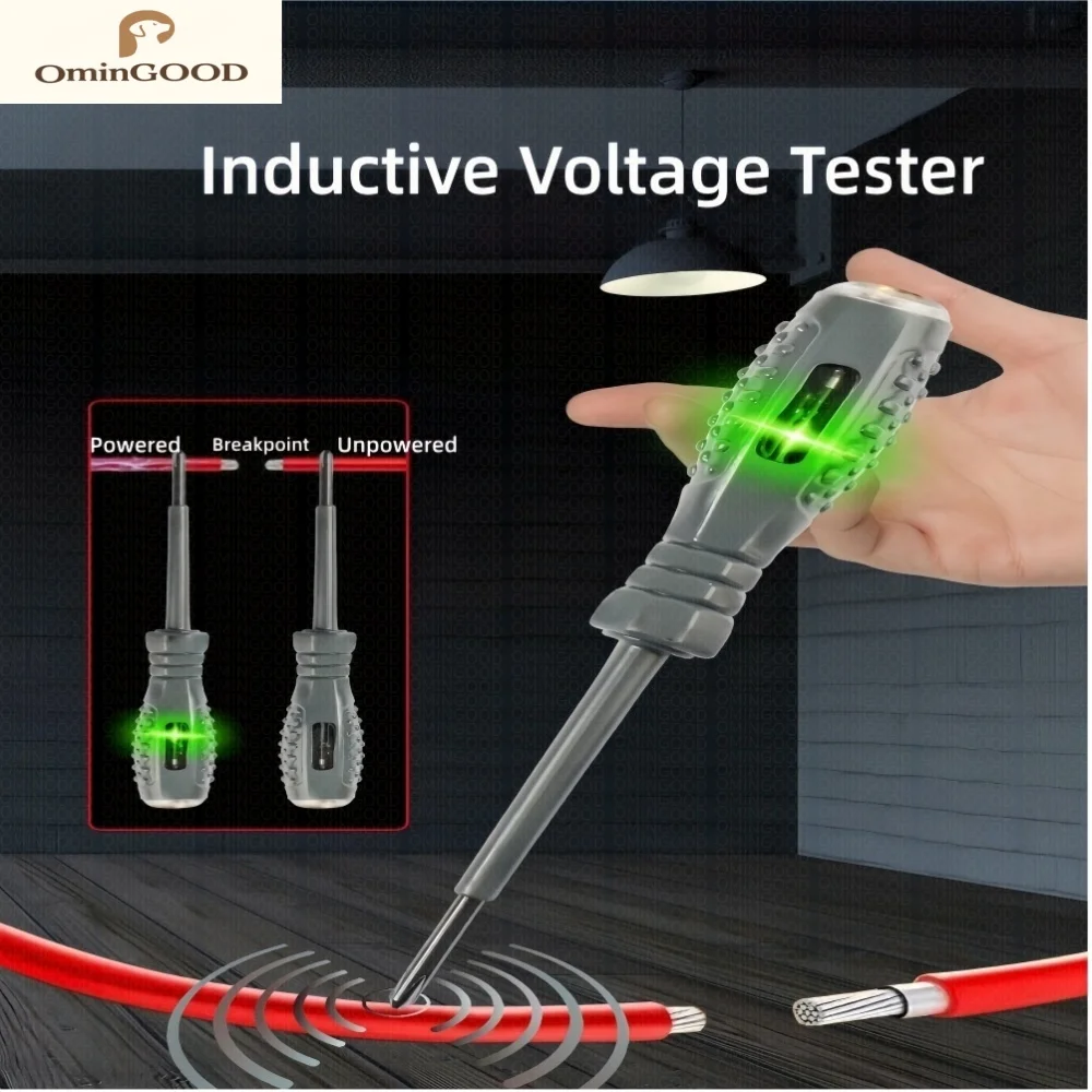 

Contact AC Voltage Tester Pen12-220V Electrician Detector Red Green LED Indicator Light 2 Styles Test Pen & Screwdriver Availabe