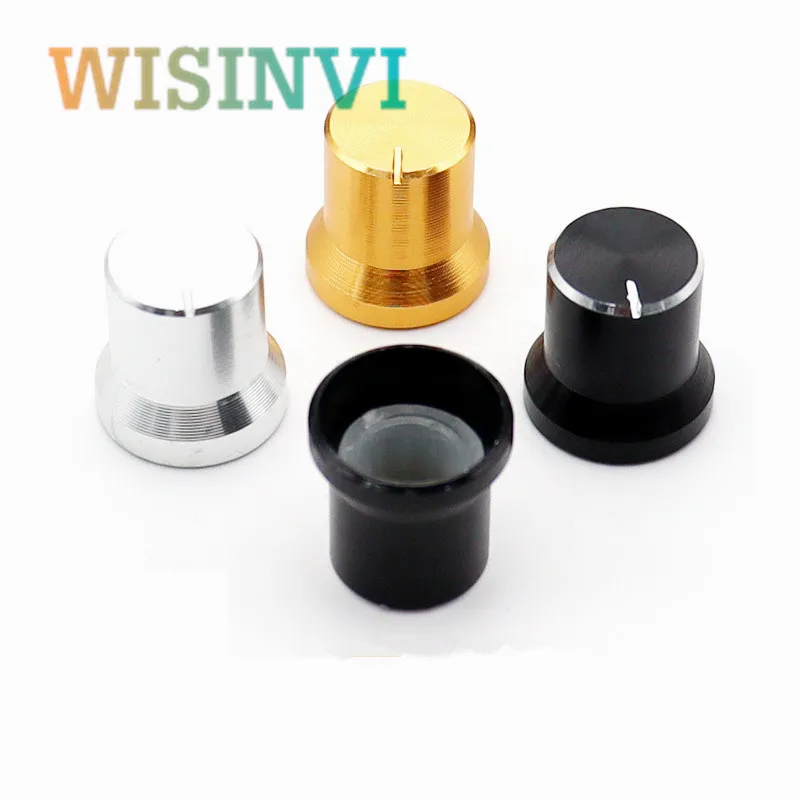 5PCS 15*15.5MM Aluminum Alloy Knob Cap Potentiometer Speed Control Switch Knob Suitable For Flower Shaft 6MM