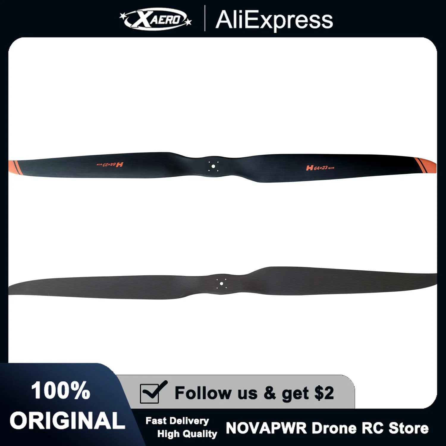

Карбоновый пропеллер 64x23 дюйма CWCCW для двигателя HobbyWing X15PLUS, большой пропеллер для тяжелых RC дронов и летательных аппаратов