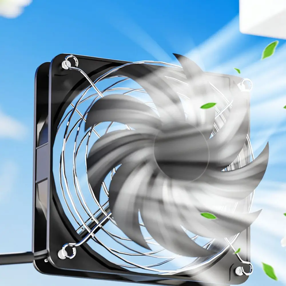 Quiet 120MM Cooling Fan Speed Adjustable Radiator For Laptop Base Weak Current Box Industrial Server Cabinet Airflow