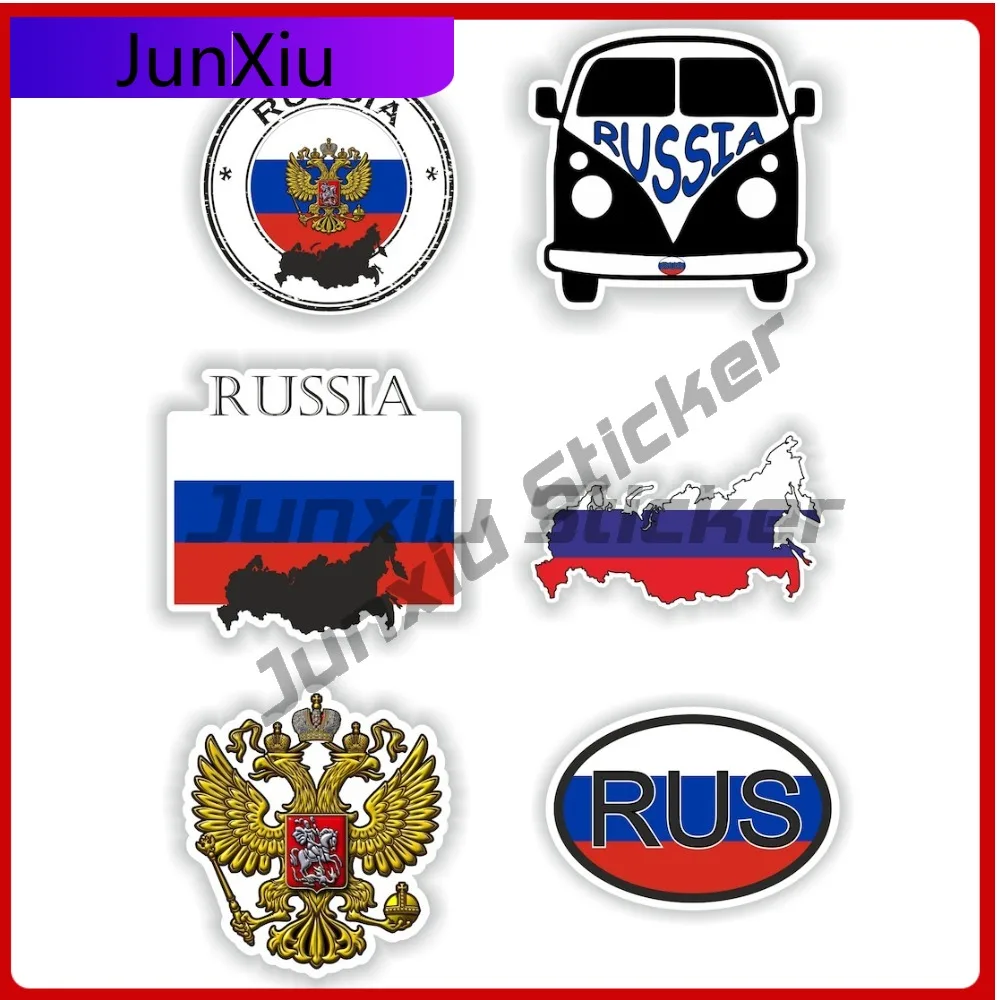 

Russia Set Trendy Wall UV Resistant Sticker Decoration Waterproof Cool Helmet Resistant Accessory Scratch Funny Vinyl Durable