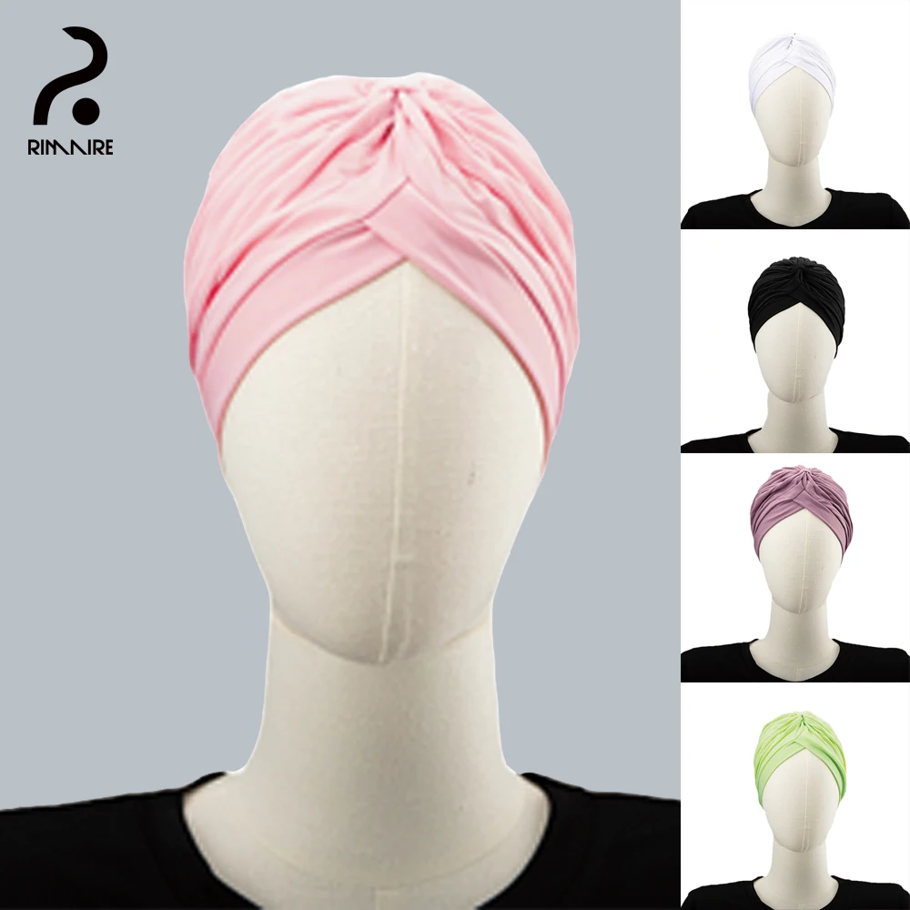 

Ladies Light Pink Hijabs Hat Fashion Muslim Inner Undercap Solid Women Turban Scarf Newest Headband Scarves Shawl Wraps RIMAIRE