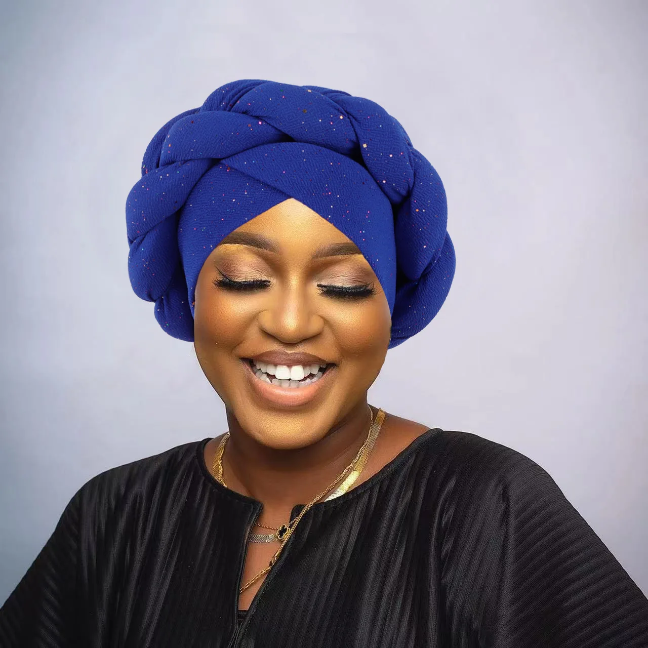 Cabeça nigeriana envoltório feminino headpiece 2024 tranças turbante boné para mulheres africano auto gele headtie muçulmano hijab bonnet chapéu lenço