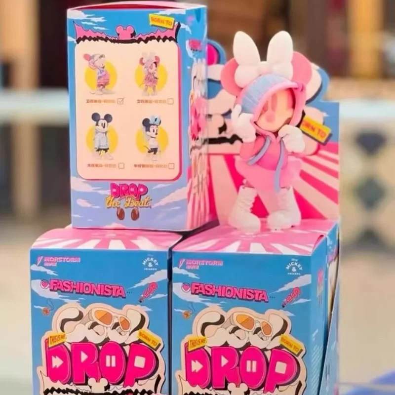 Figurines d'anime originales et authentiques Disney, sweat à capuche rose, Minnie Mickey, 2 styles, cadeaux de mariage, poupées d'ornement, jouets