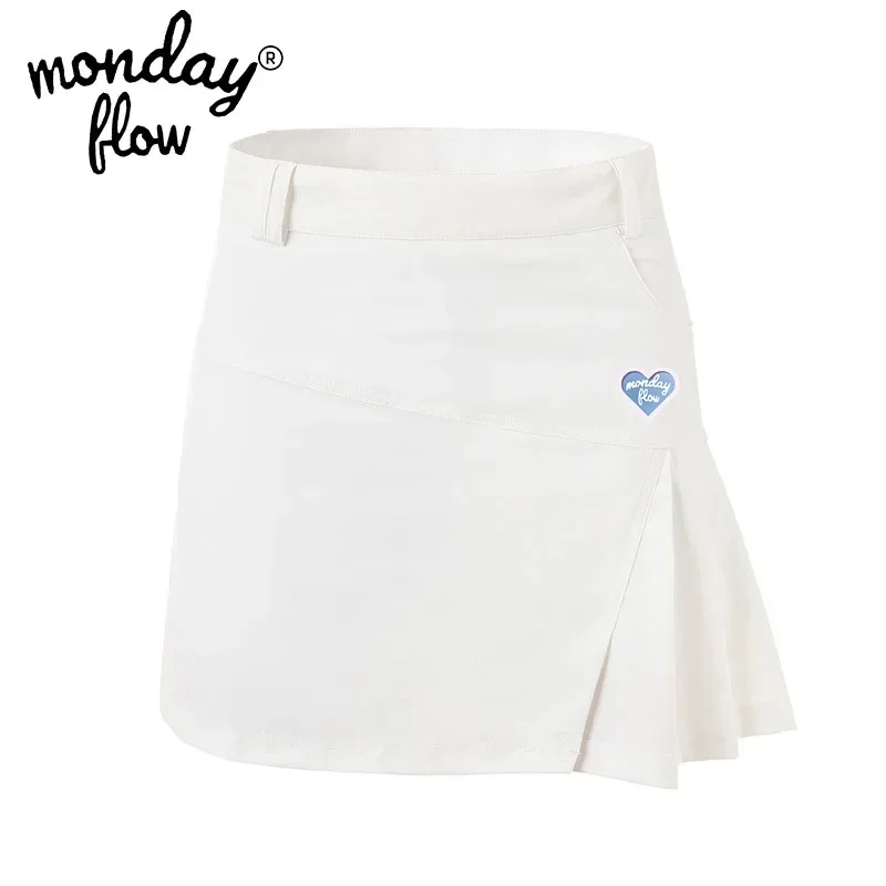 Monday Flow Summer Golf Women's High Waist Pleated Skirt 2024 New A- Line Skirt Fashion Slim Golf Sport Skirt