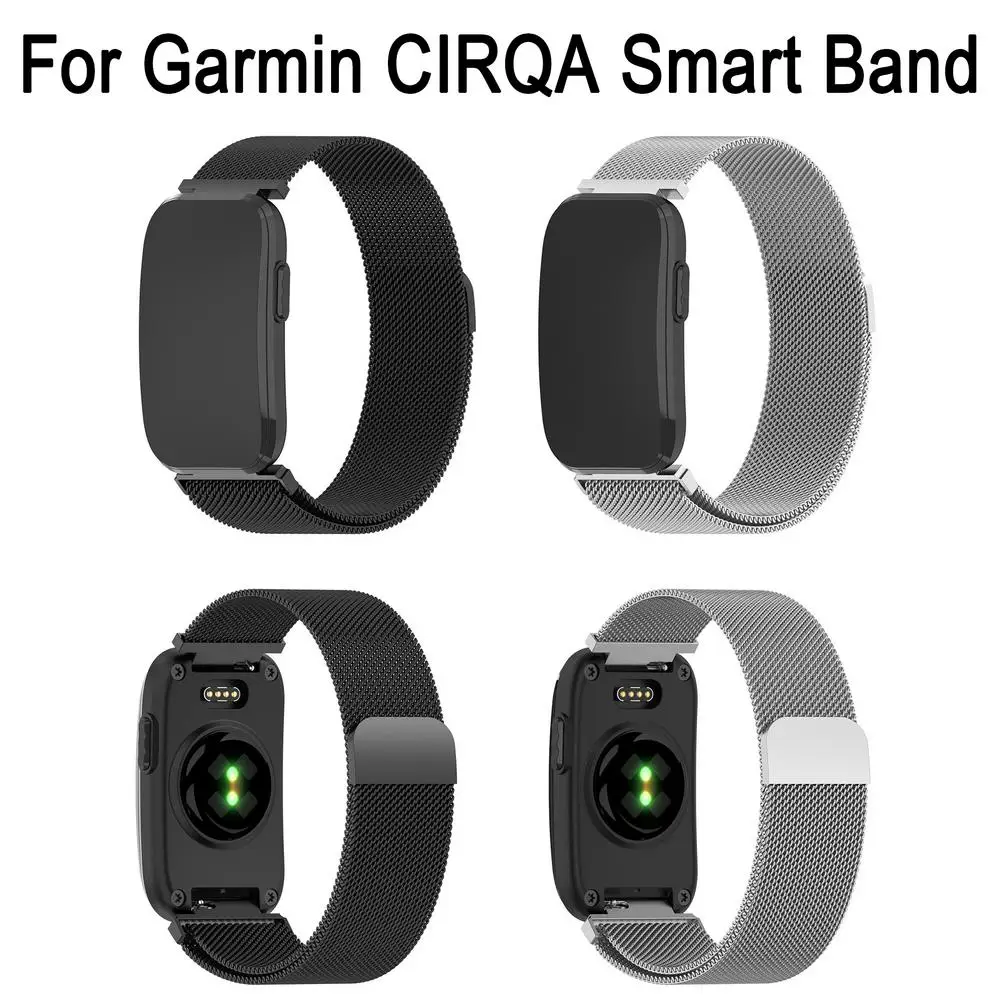 Compatible with Garmin CIRQA Stainless Steel Magnetic Band Modern Mesh Replacement Strap