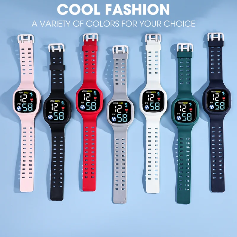 New Kids Watch Sport Colourful Silicone Strap Child Watch For Teen Girl Boys Wrist Watches Children Waterproof Led Digital Watch